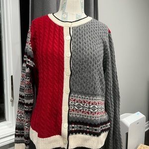 Brooks Brothers Red Fleece holiday cardigan size XL